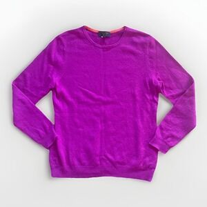 Charter Club Luxury 100% Cashmere Sweater Large Pink Crew Neck Cozy Soft Luxe